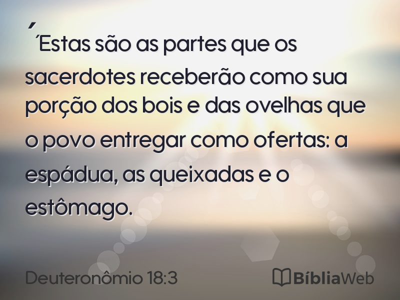 Deuteronômio 18:3 em imagem para compartilhar
