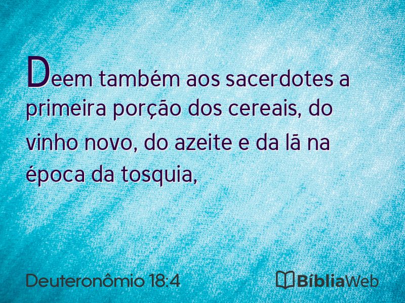 Deuteronômio 18:4 em imagem para compartilhar