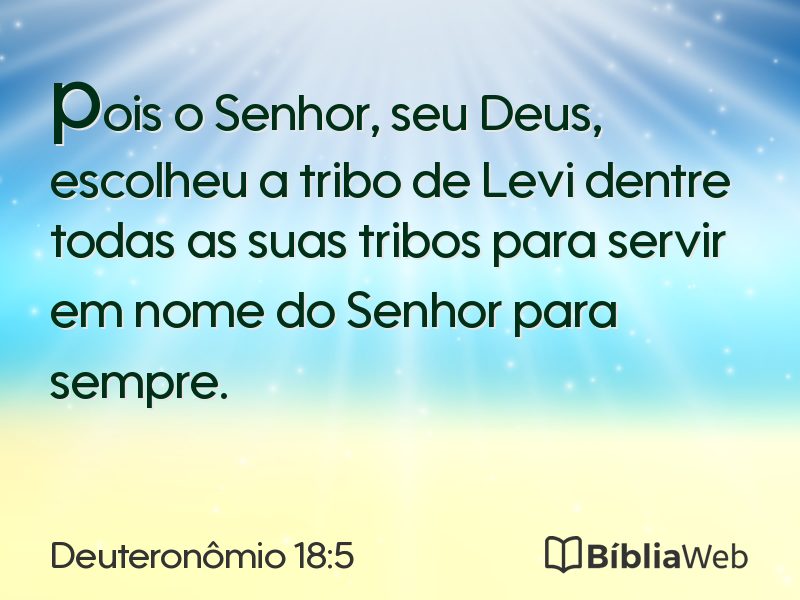 Deuteronômio 18:5 em imagem para compartilhar