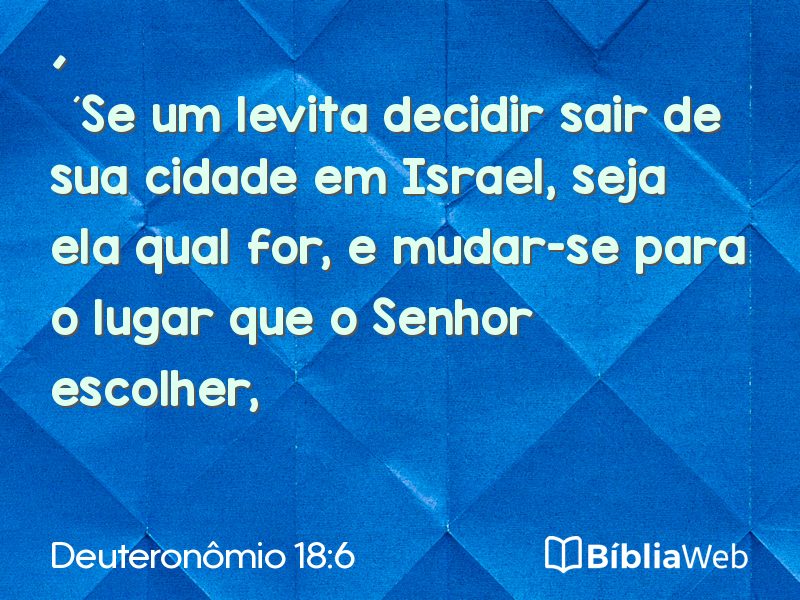 Deuteronômio 18:6 em imagem para compartilhar