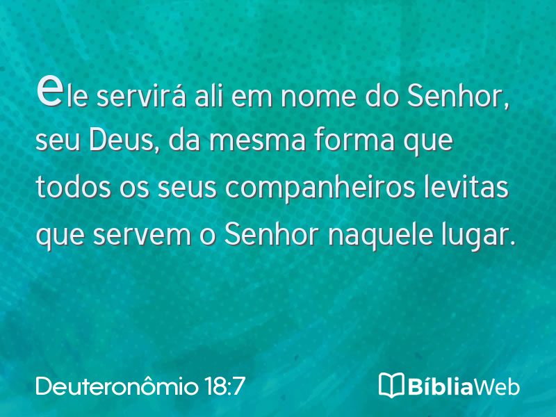 Deuteronômio 18:7 em imagem para compartilhar