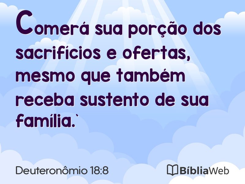 Deuteronômio 18:8 em imagem para compartilhar