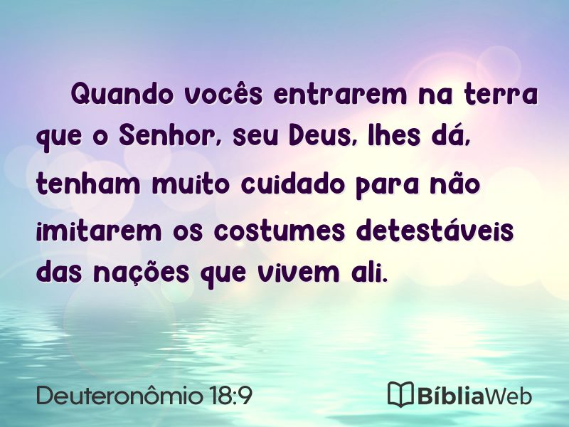 Deuteronômio 18:9 em imagem para compartilhar