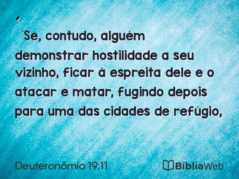 Deuteronômio 19:11 em imagem para compartilhar