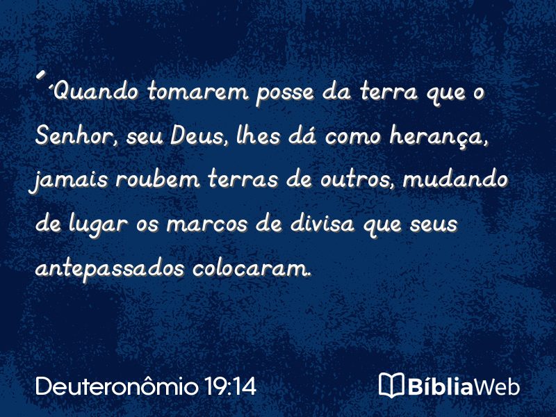 Deuteronômio 19:14 em imagem para compartilhar