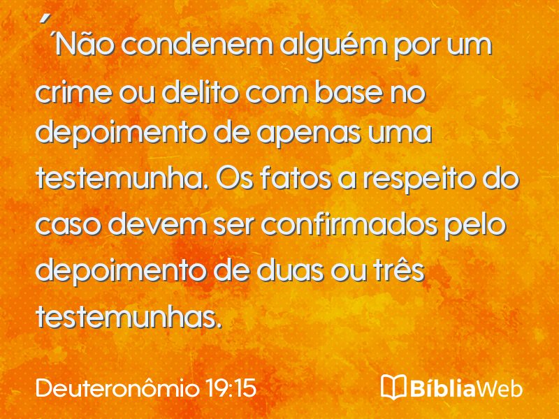 Deuteronômio 19:15 em imagem para compartilhar