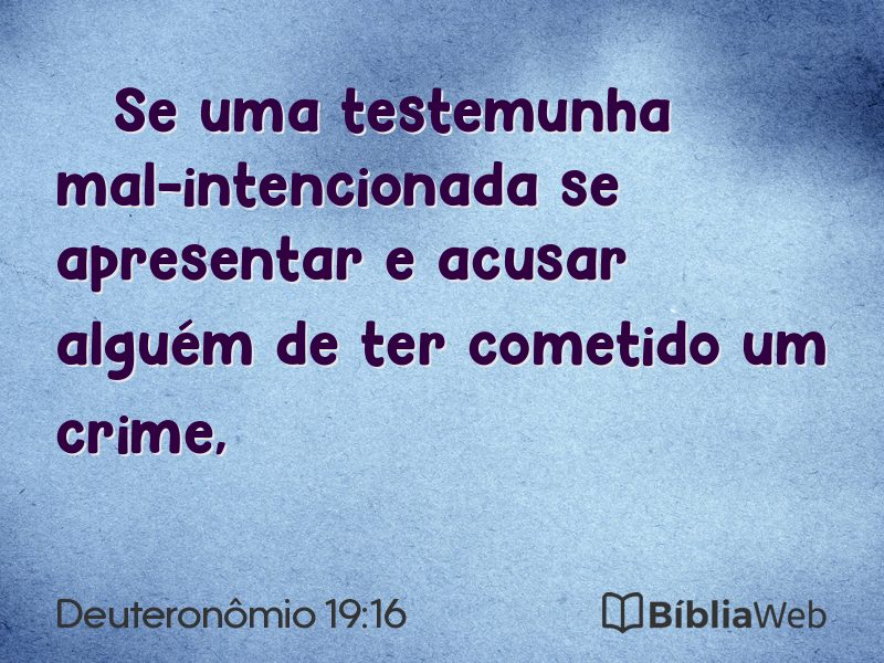 Deuteronômio 19:16 em imagem para compartilhar
