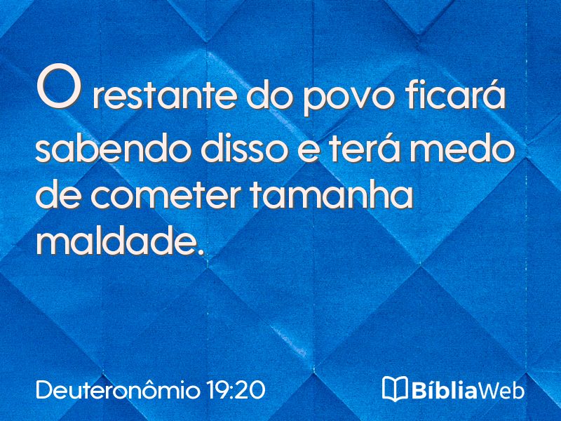 Deuteronômio 19:20 em imagem para compartilhar