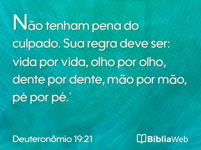 Deuteronômio 19:21 em imagem para compartilhar