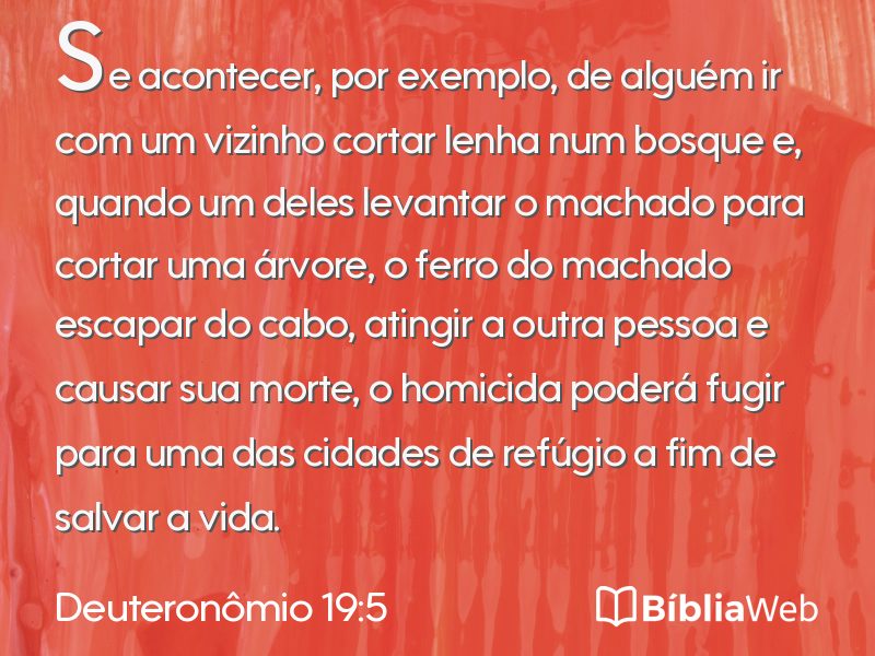 Deuteronômio 19:5 em imagem para compartilhar