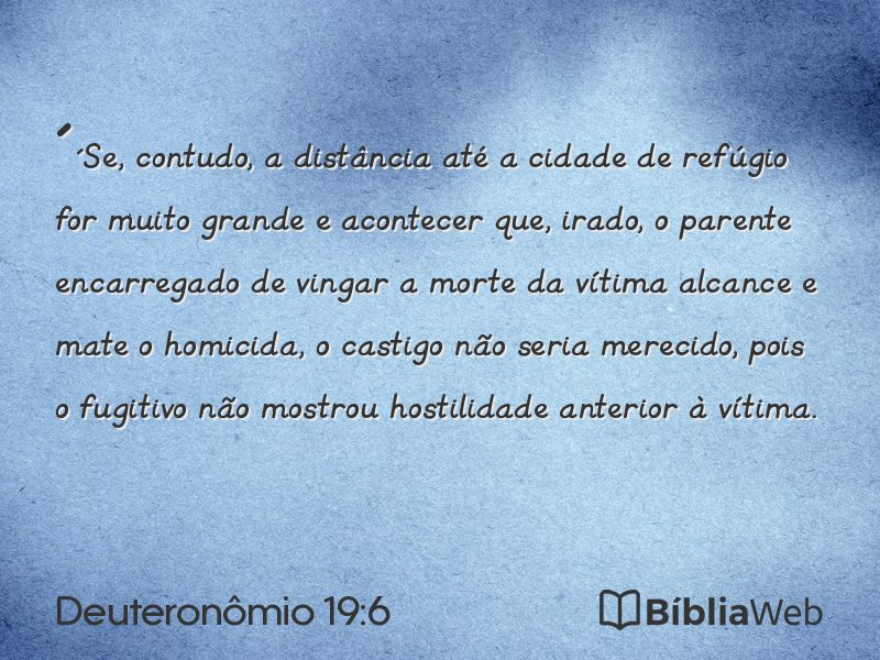Deuteronômio 19:6 em imagem para compartilhar