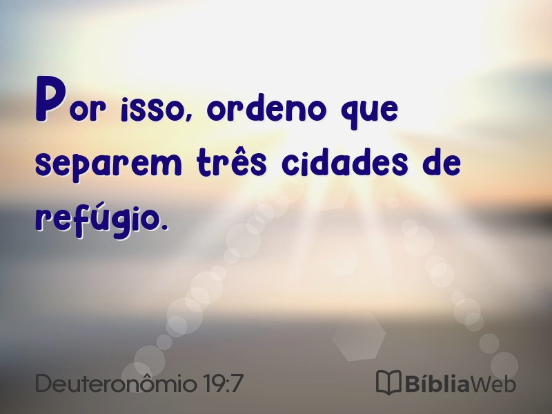 Deuteronômio 19:7 em imagem para compartilhar