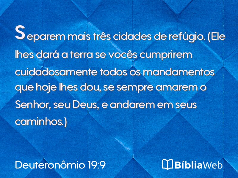 Deuteronômio 19:9 em imagem para compartilhar