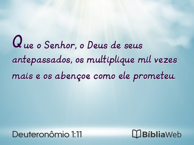 Deuteronômio 1:11 em imagem para compartilhar