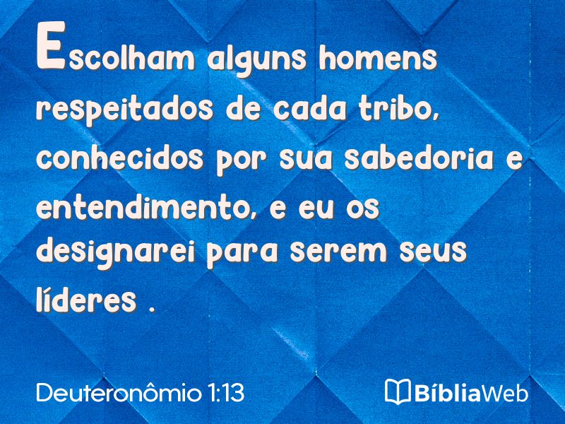 Deuteronômio 1:13 em imagem para compartilhar