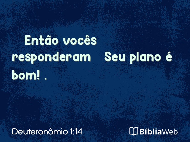 Deuteronômio 1:14 em imagem para compartilhar
