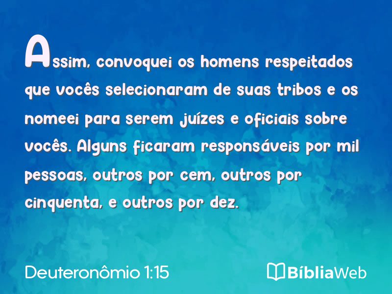 Deuteronômio 1:15 em imagem para compartilhar
