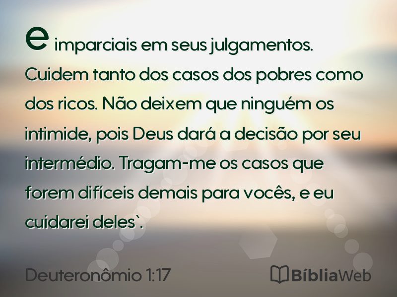 Deuteronômio 1:17 em imagem para compartilhar