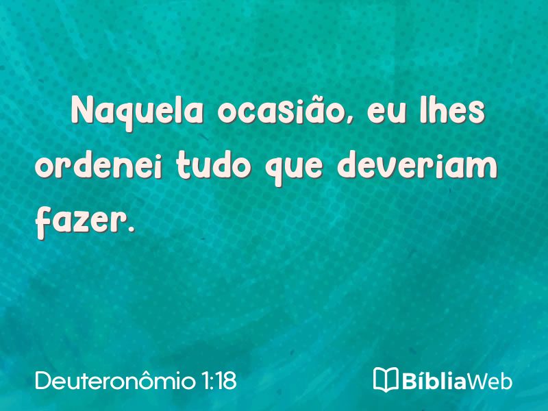 Deuteronômio 1:18 em imagem para compartilhar