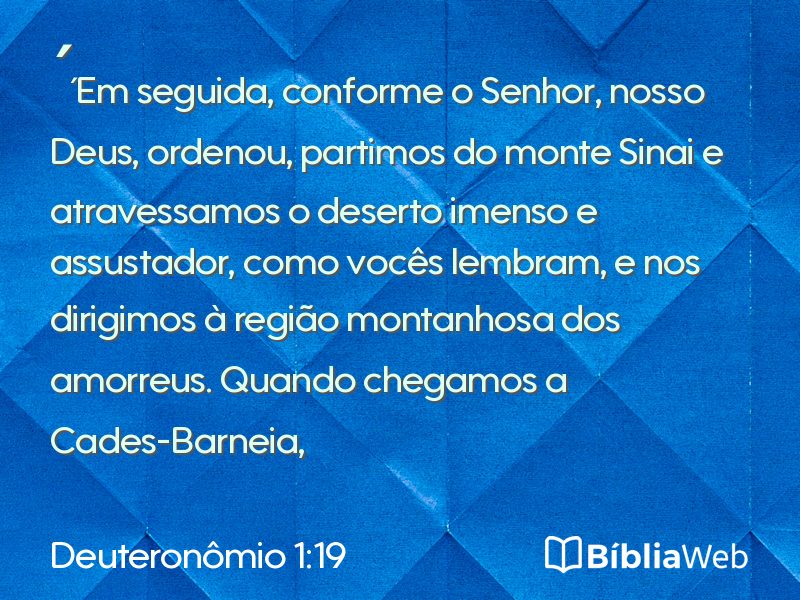 Deuteronômio 1:19 em imagem para compartilhar
