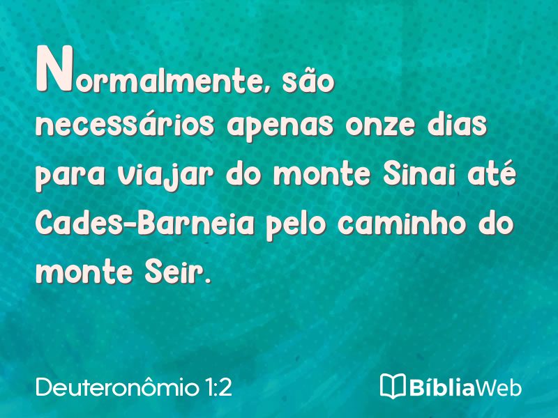 Deuteronômio 1:2 em imagem para compartilhar