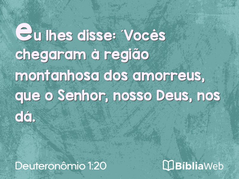 Deuteronômio 1:20 em imagem para compartilhar