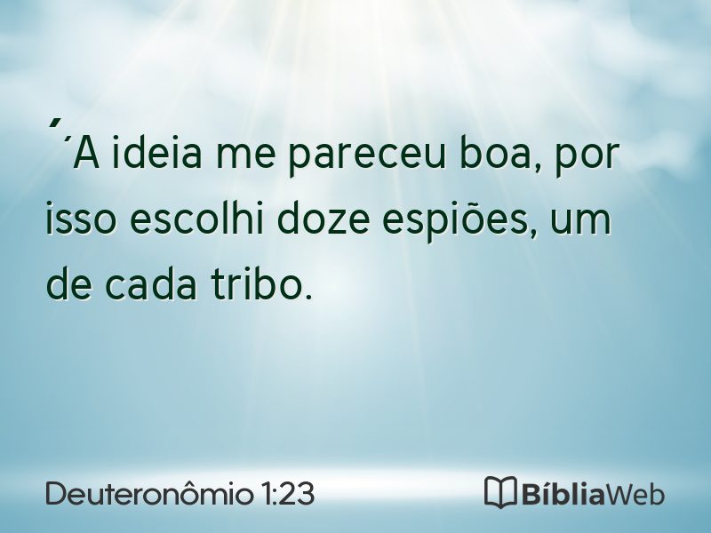 Deuteronômio 1:23 em imagem para compartilhar