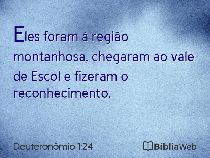 Deuteronômio 1:24 em imagem para compartilhar
