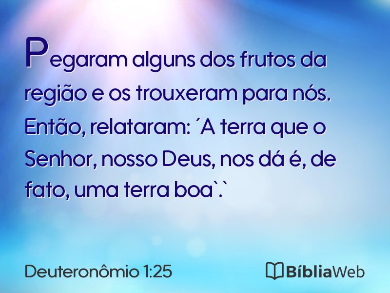 Deuteronômio 1:25 em imagem para compartilhar