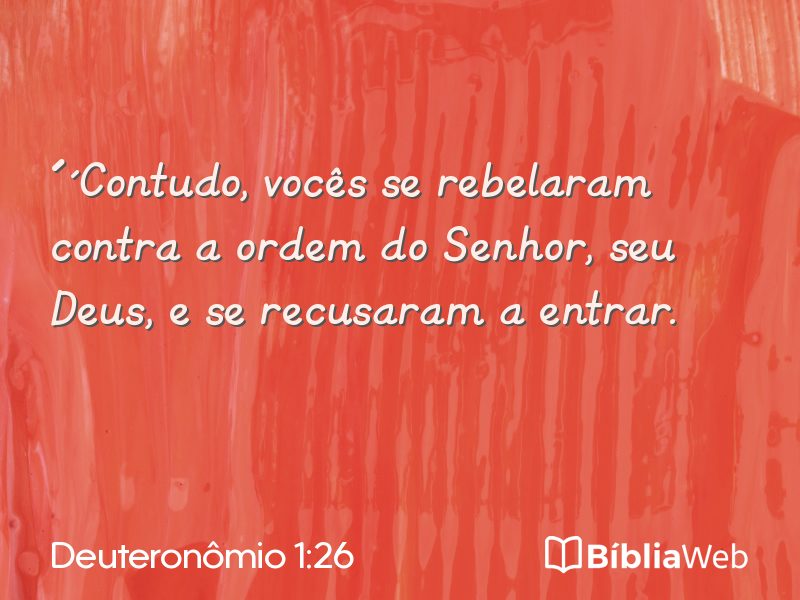 Deuteronômio 1:26 em imagem para compartilhar