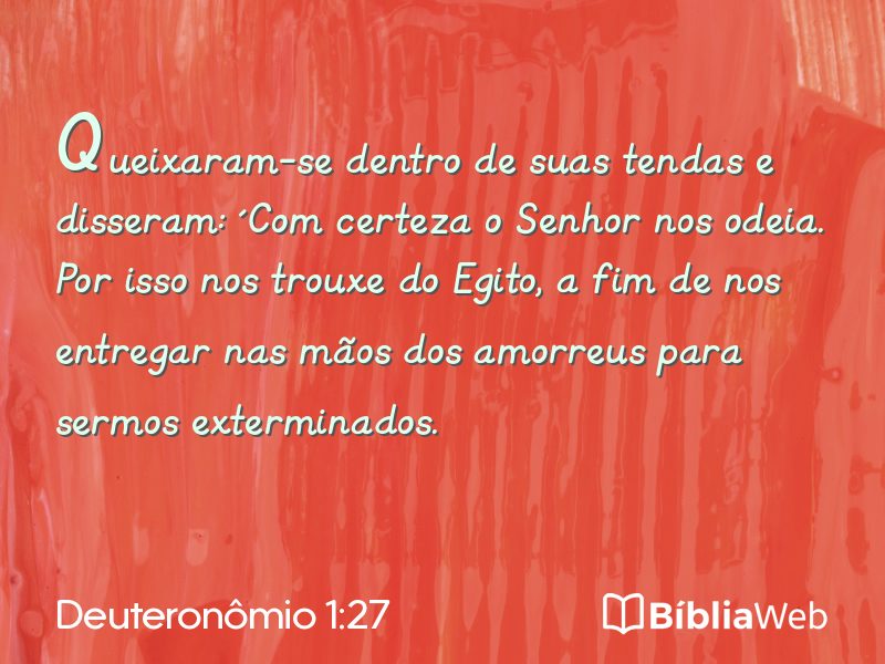 Deuteronômio 1:27 em imagem para compartilhar
