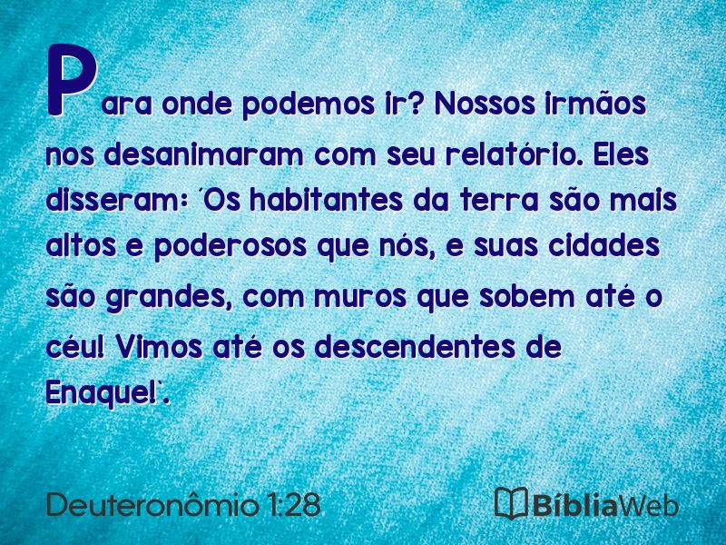 Deuteronômio 1:28 em imagem para compartilhar