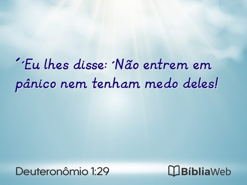 Deuteronômio 1:29 em imagem para compartilhar