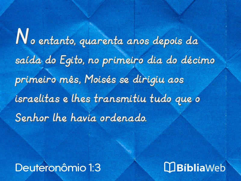 Deuteronômio 1:3 em imagem para compartilhar