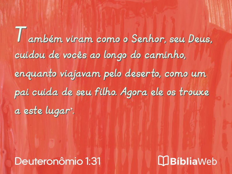 Deuteronômio 1:31 em imagem para compartilhar