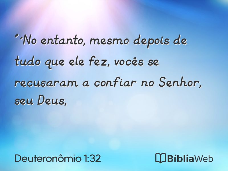 Deuteronômio 1:32 em imagem para compartilhar