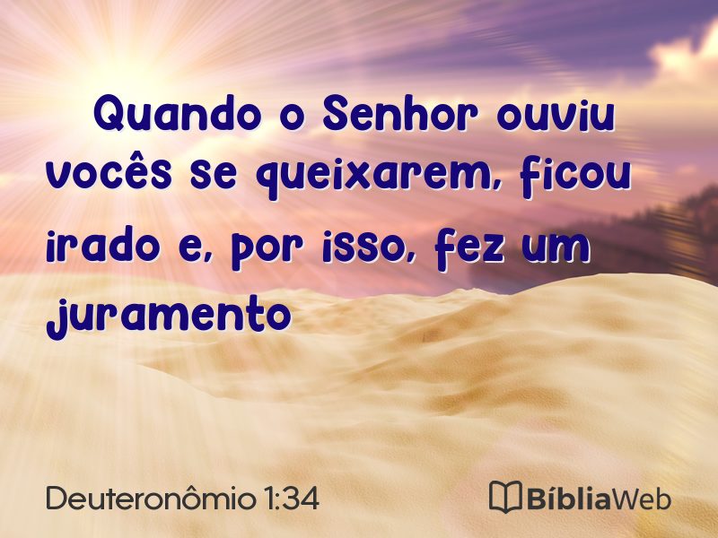 Deuteronômio 1:34 em imagem para compartilhar