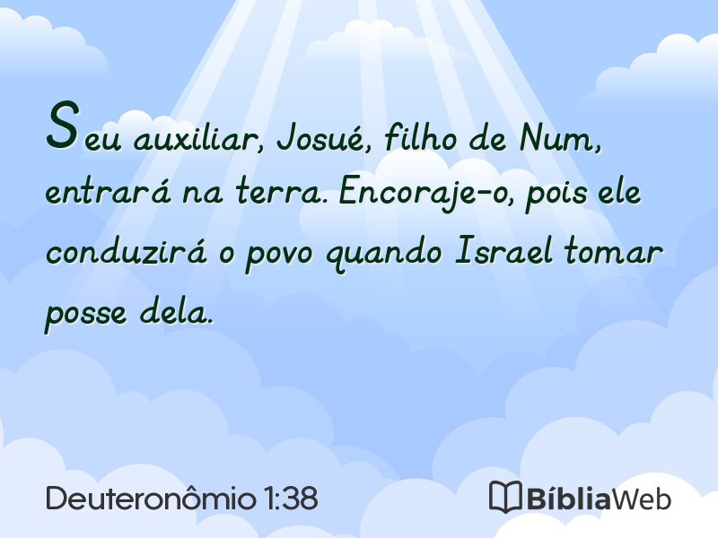 Deuteronômio 1:38 em imagem para compartilhar