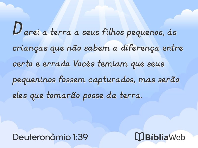 Deuteronômio 1:39 em imagem para compartilhar