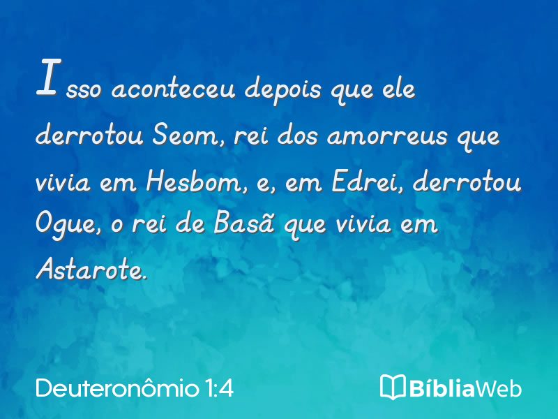 Deuteronômio 1:4 em imagem para compartilhar