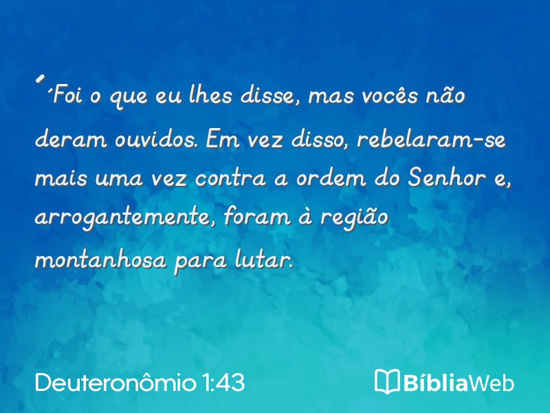 Deuteronômio 1:43 em imagem para compartilhar