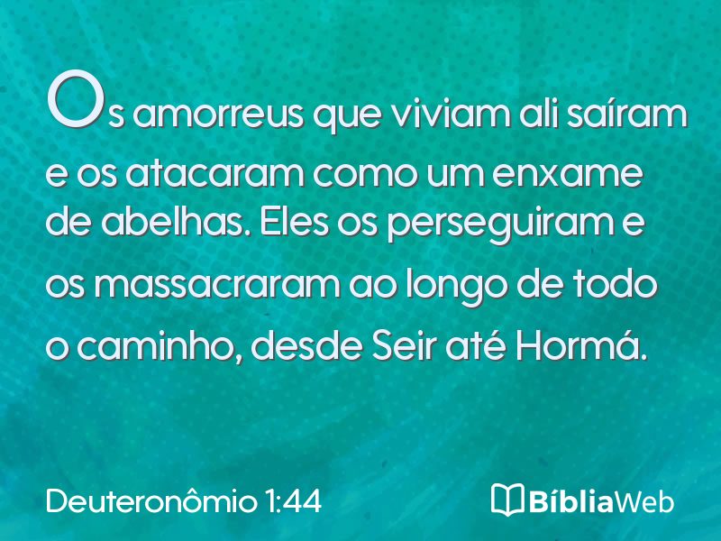 Deuteronômio 1:44 em imagem para compartilhar