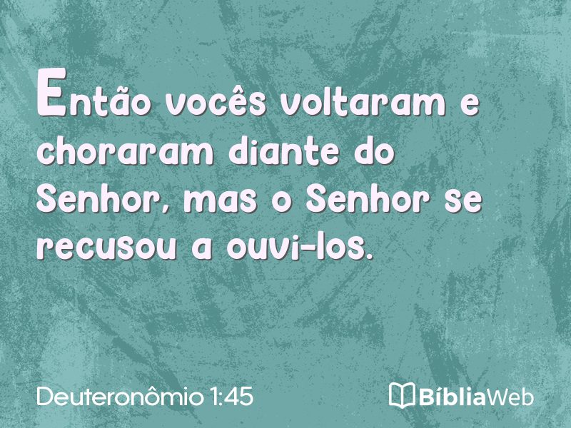 Deuteronômio 1:45 em imagem para compartilhar