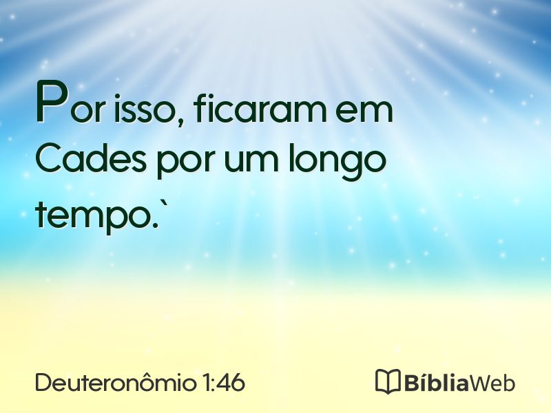 Deuteronômio 1:46 em imagem para compartilhar