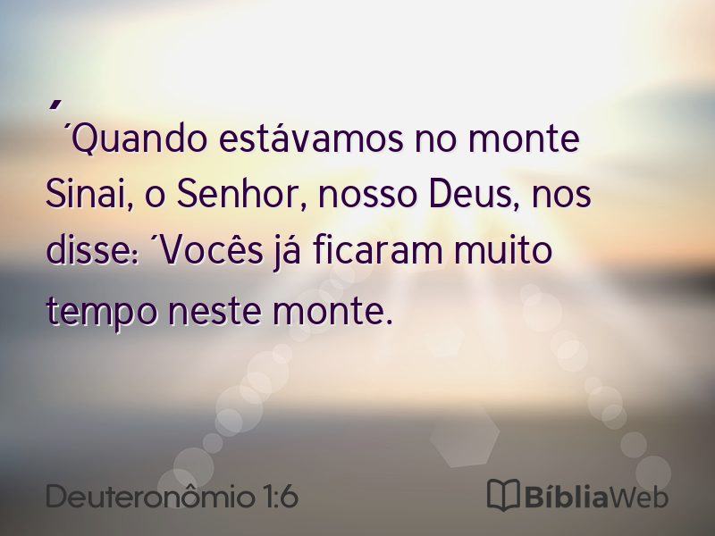 Deuteronômio 1:6 em imagem para compartilhar