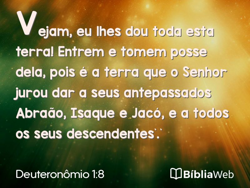 Deuteronômio 1:8 em imagem para compartilhar