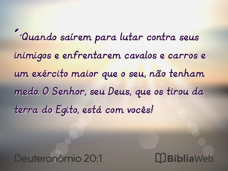 Deuteronômio 20:1 em imagem para compartilhar