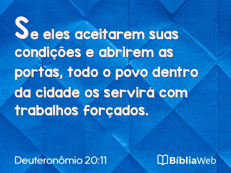 Deuteronômio 20:11 em imagem para compartilhar