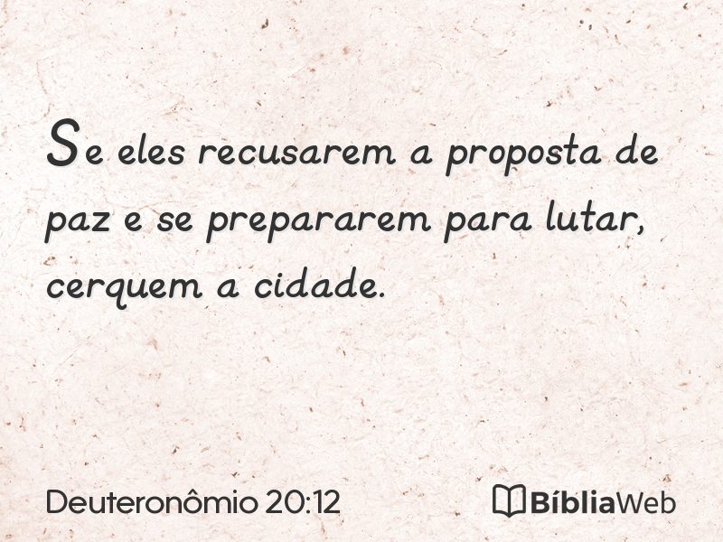 Deuteronômio 20:12 em imagem para compartilhar