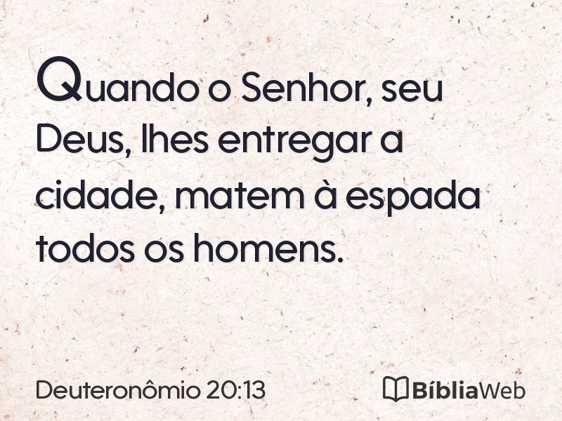 Deuteronômio 20:13 em imagem para compartilhar